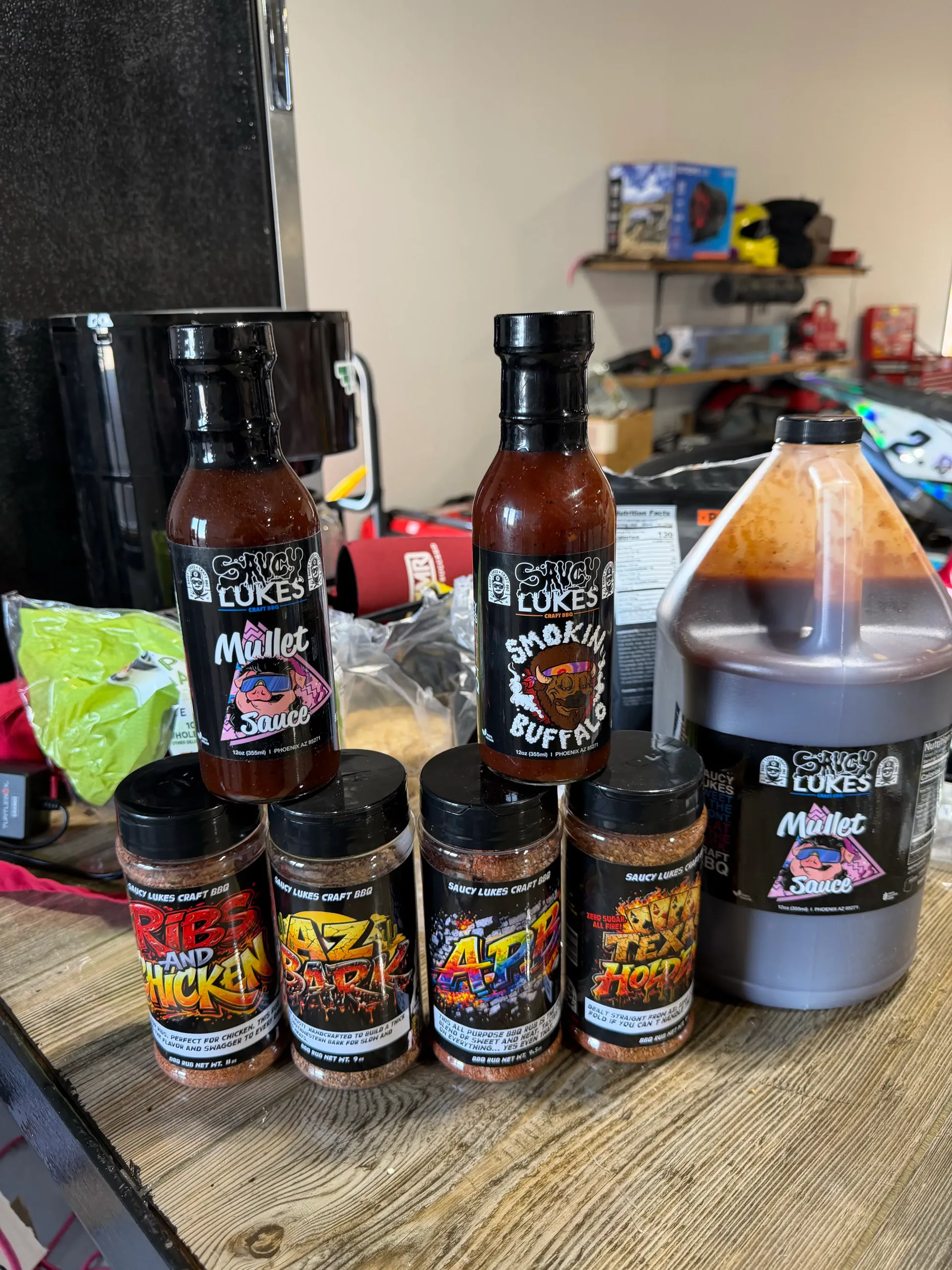 Saucy Lukes Craft BBQ sauces and rubs available from Yankee Twang Barbecue Co.